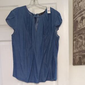 New Yourk & Co Size L Women's Blue Top